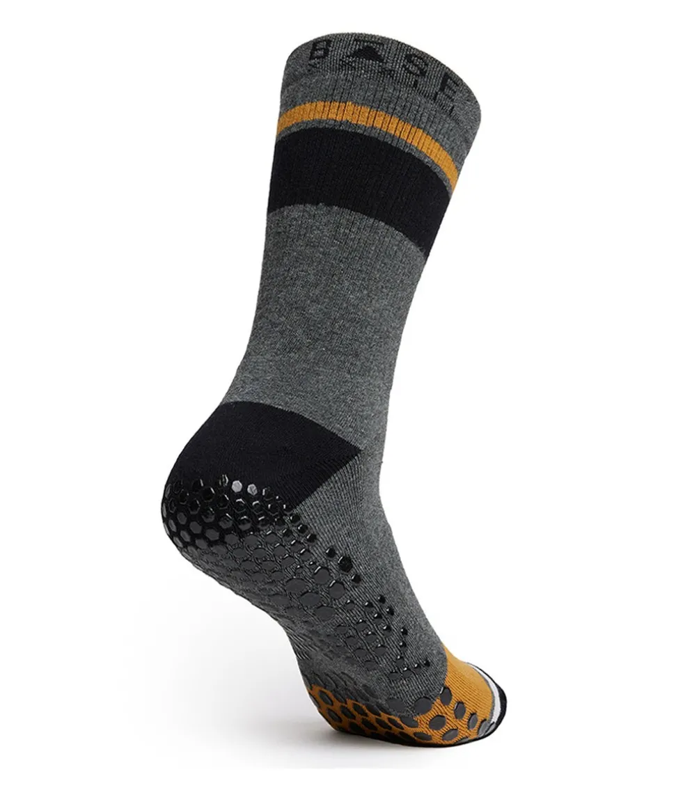 BASE 33 Unisex Crew Yoga Grip Socks