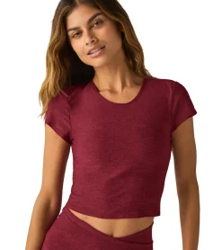 Beyond Yoga Featherweight Let Go Twist Back Cropped Tee