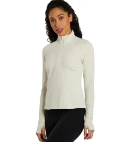 Beyond Yoga Heather Rib Take a Hike Zip Pullover