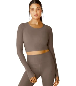 Beyond Yoga Performance Knit Resilient Cropped Pullover