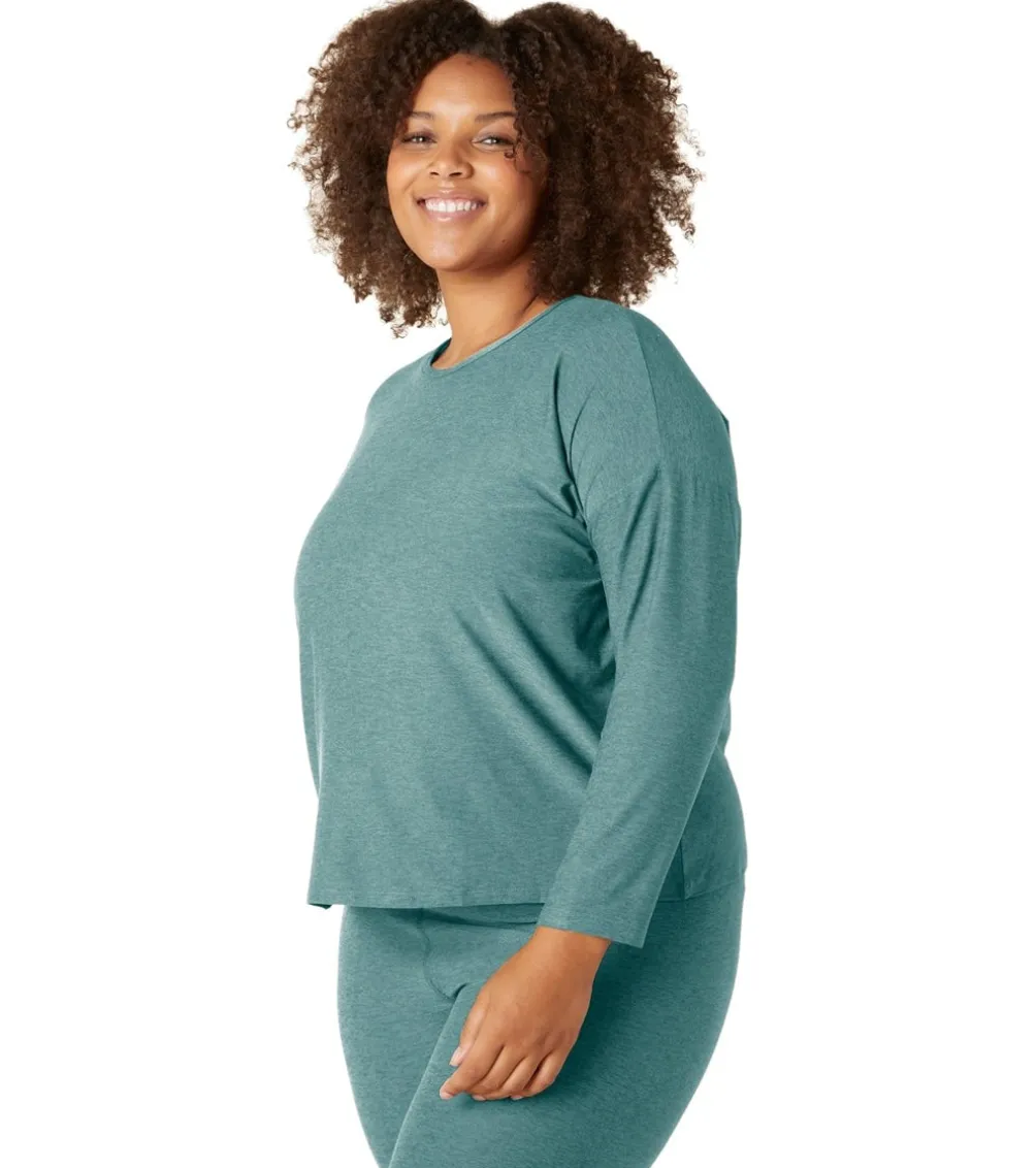 Beyond Yoga Plus Featherweight Morning Light Cropped Pullover