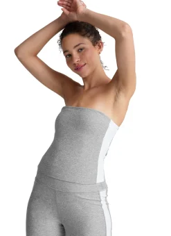 Beyond Yoga Spacedye Line Up Strapless Cropped Top