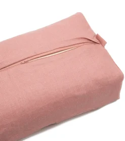 B, Halfmoon Linen Rectangular Bolster