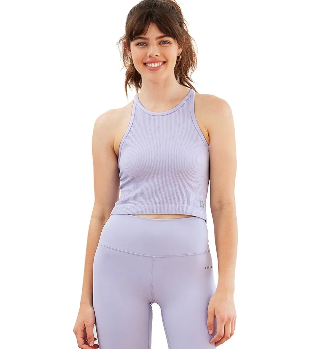 Cream Yoga Claire Racer Back Tank Top