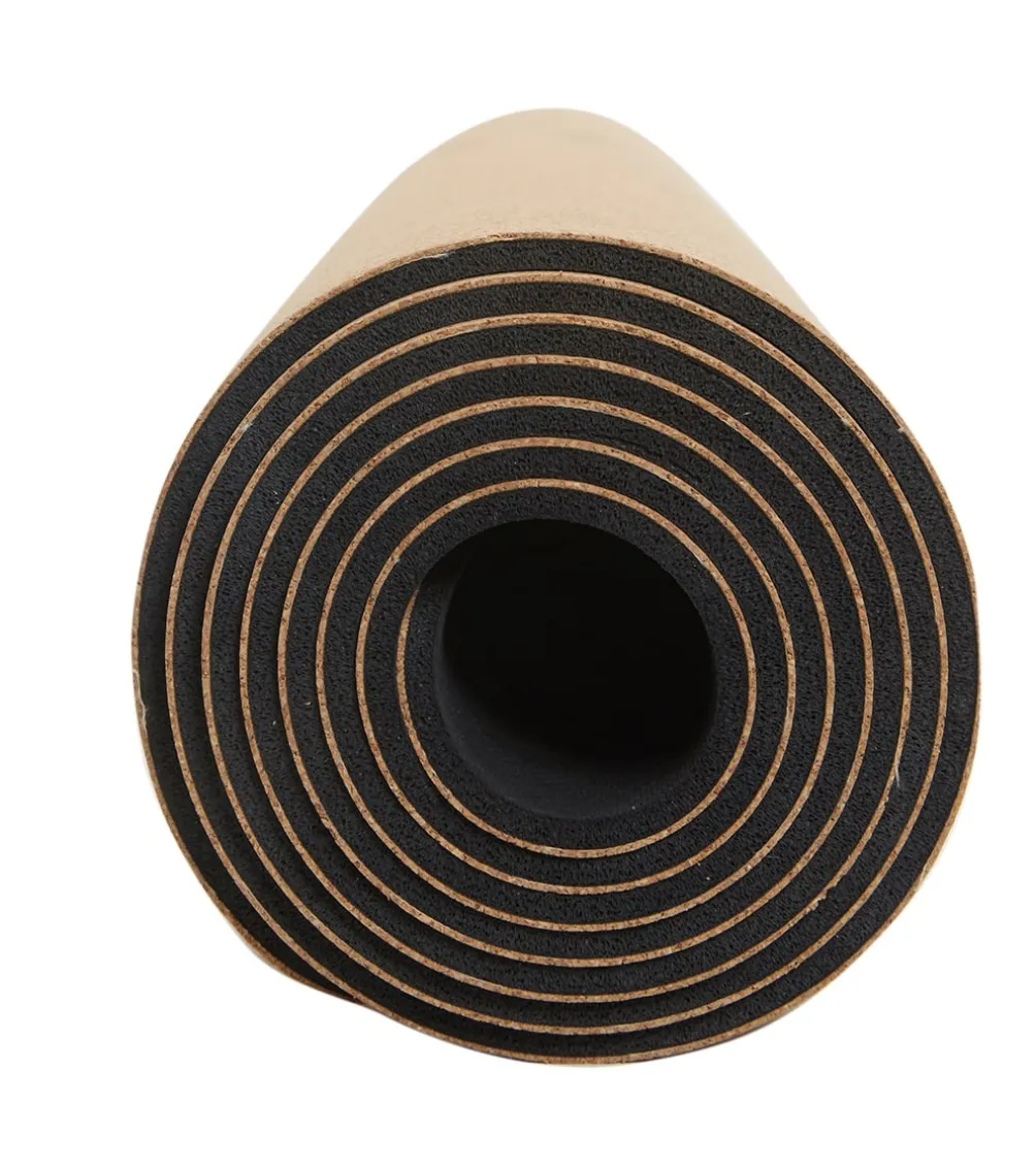 Everyday Yoga Alignment Cork Yoga Mat 72 x 26 Inch 5mm