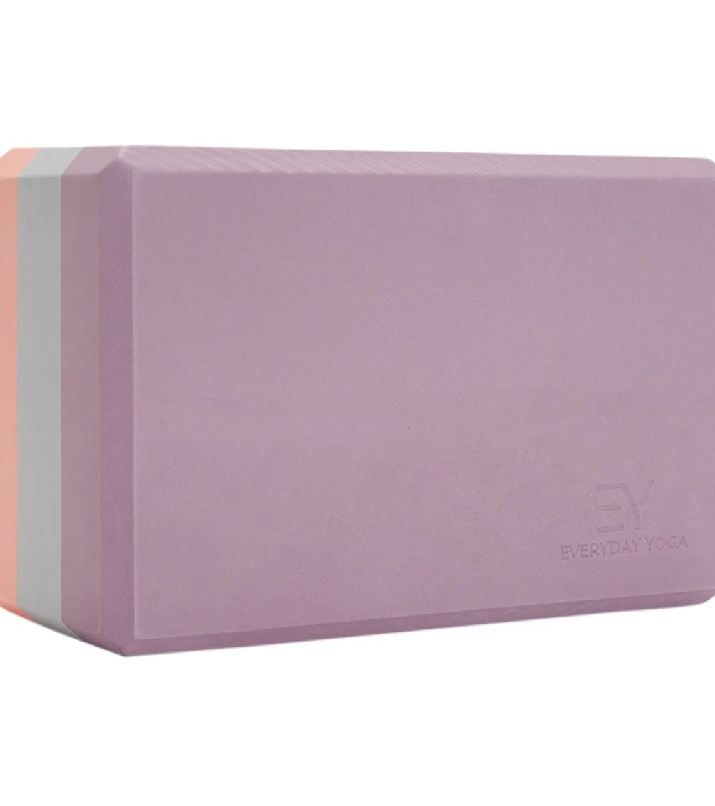 Everyday Yoga 4 Inch Tri Color Foam Yoga Block