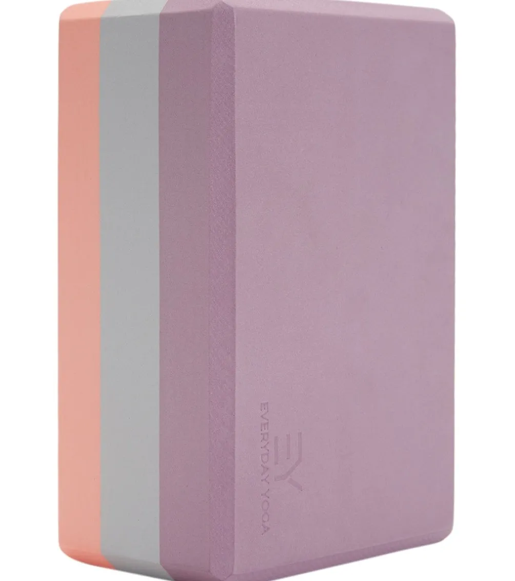 Everyday Yoga 4 Inch Tri Color Foam Yoga Block