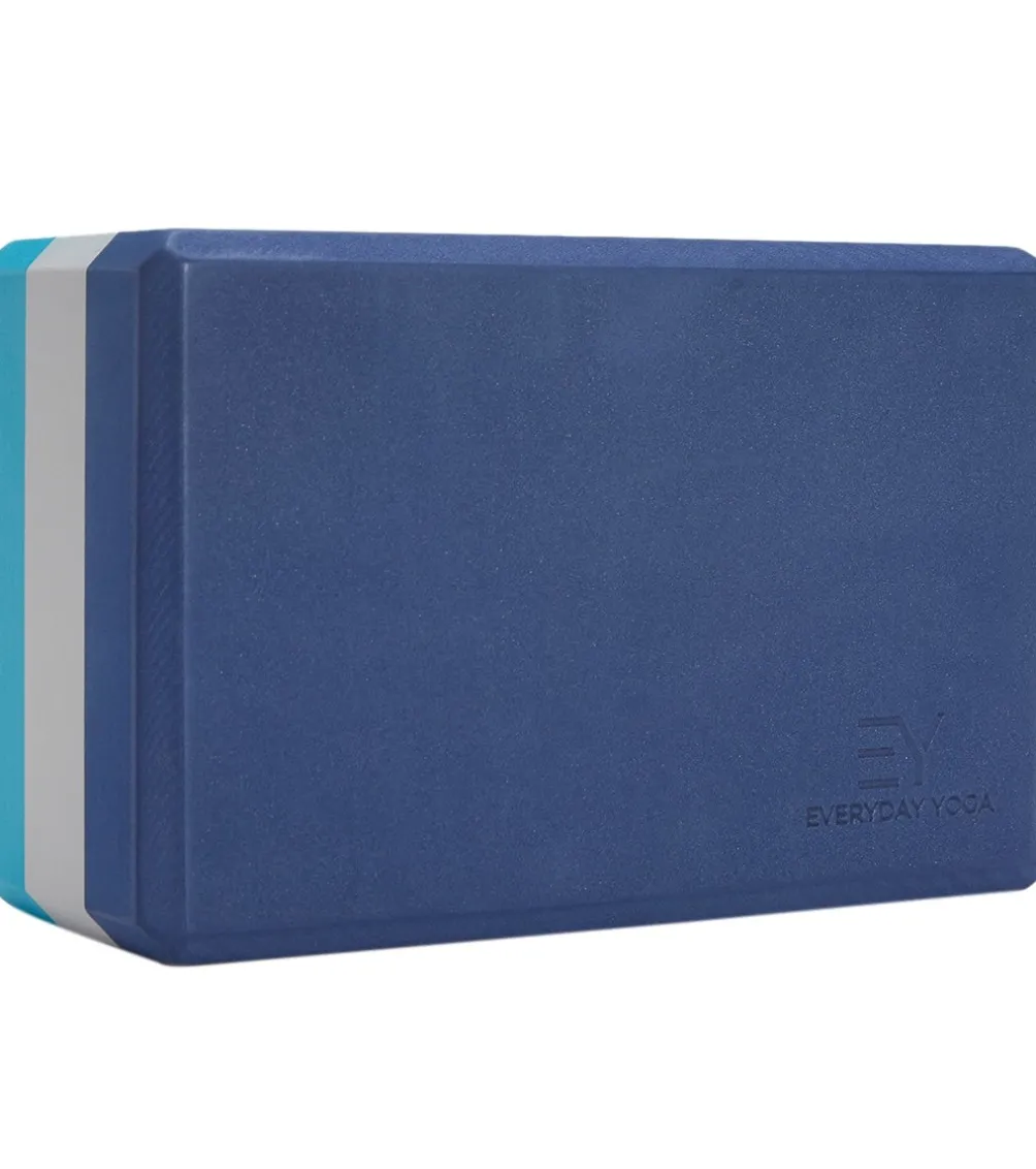 Everyday Yoga 4 Inch Tri Color Foam Yoga Block