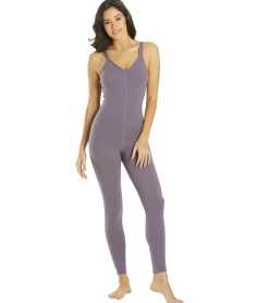 Everyday Yoga Radiant Solid Strappy Back Long Leotard 28