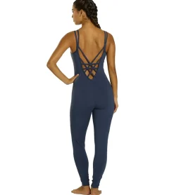 Everyday Yoga Radiant Solid Strappy Back Long Leotard 28