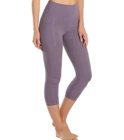 Everyday Yoga Uphold Solid High Waisted Capri Leggings With Pockets 21