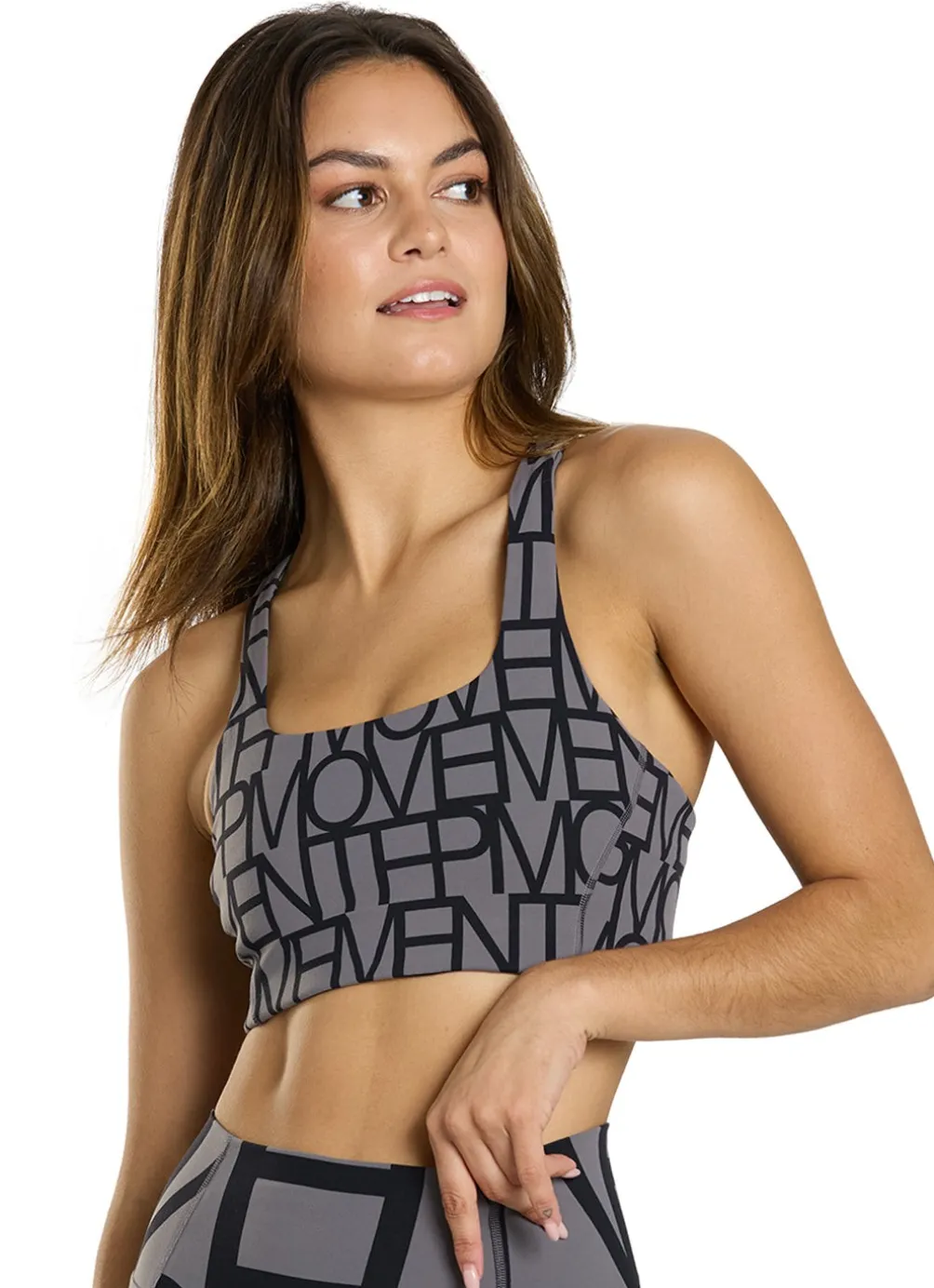 FP Movement Never Better Logo Square Neck Sports Bra
