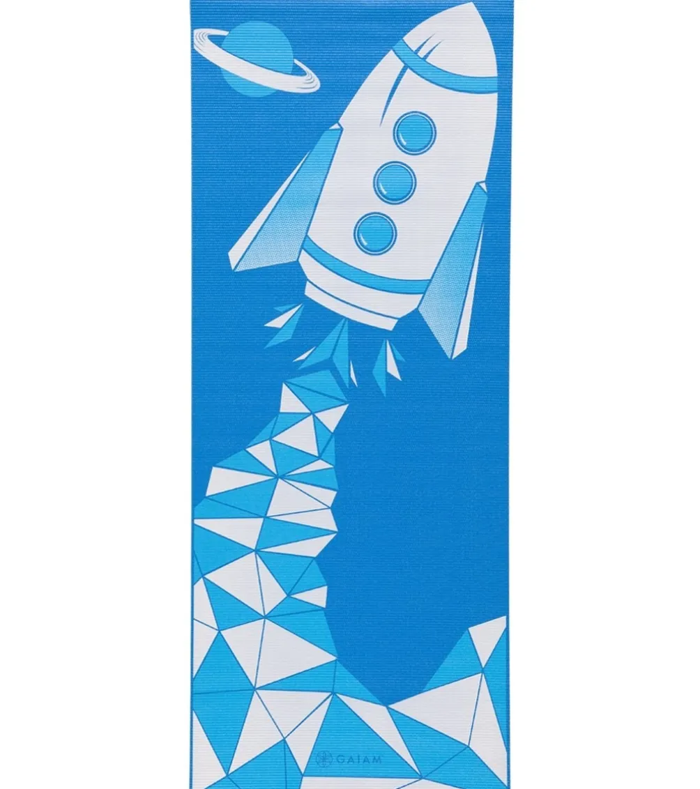 Gaiam Kids Yoga Mat Blue Rocket 60" 3mm