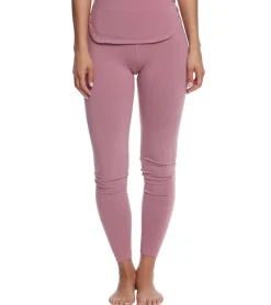 Hard Tail Flat Waist Cotton Ankle Yoga Leggings