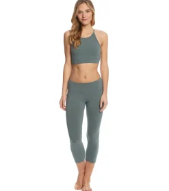Hard Tail Flat Waisted Cotton Yoga Capris