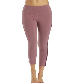Hard Tail Racer Stripe Flat Waist Ankle Leggings