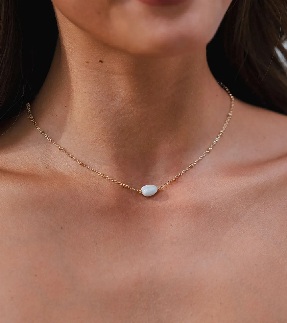 Lotus and Luna Intuition Stone of the Earth Necklace