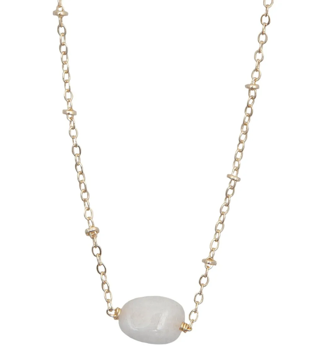 Lotus and Luna Intuition Stone of the Earth Necklace