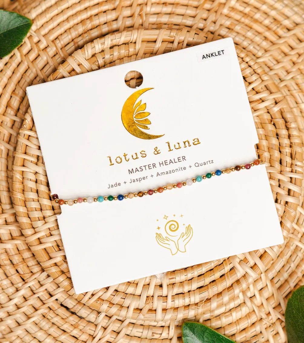 Lotus and Luna Master Healer Gold Anklet