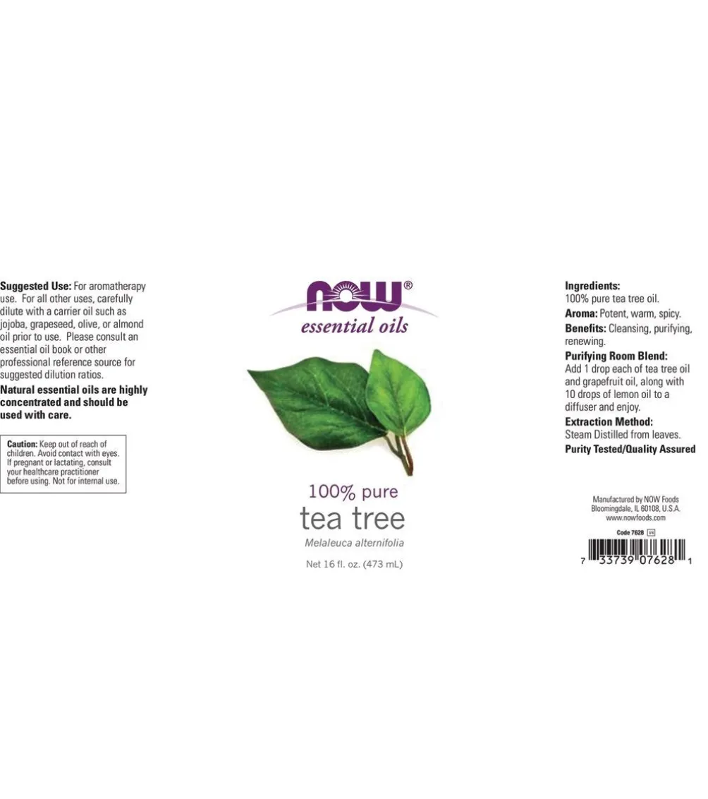 NOW 100% Pure Tea Tree Oil 16 oz