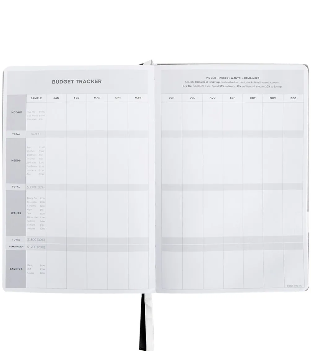 Sked Planner Medium Classic Black Planner