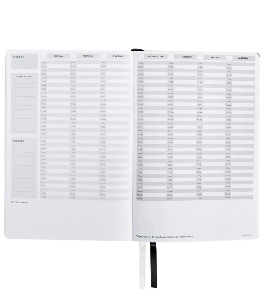 Sked Planner Medium Classic Black Planner