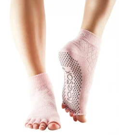 Toesox Ankle Length Half-Toe Yoga Grip Socks