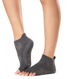 Toesox Grip Half Toe Low Rise Socks