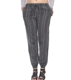 Yak & Yeti Striped Harem Jogger Lounging Pants