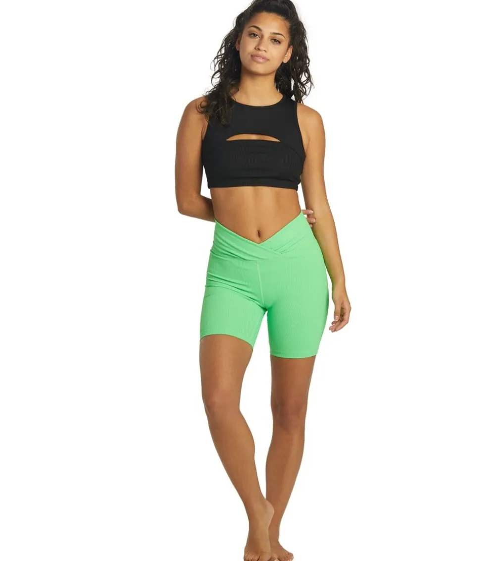 Year of Ours Ribbed V Waist Biker Shorts