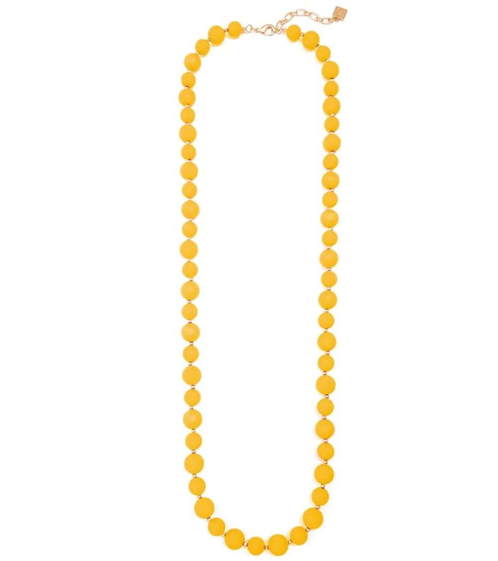 Zenzii Chunky Matte Beaded Long Necklace