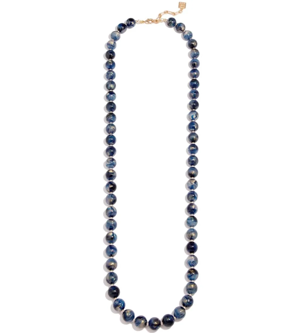 Zenzii Iridescent Beaded Long Necklace