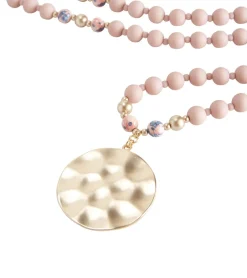 Zenzii Porcelain & Resin Beaded Pendant Necklace